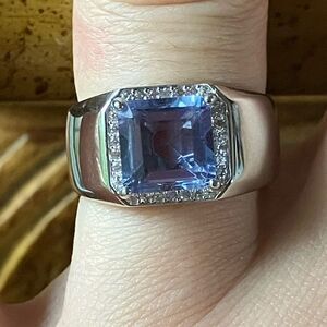 Natural Color Changing Fluorite Sterling Silver Ring